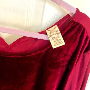 Dark red holiday blouse